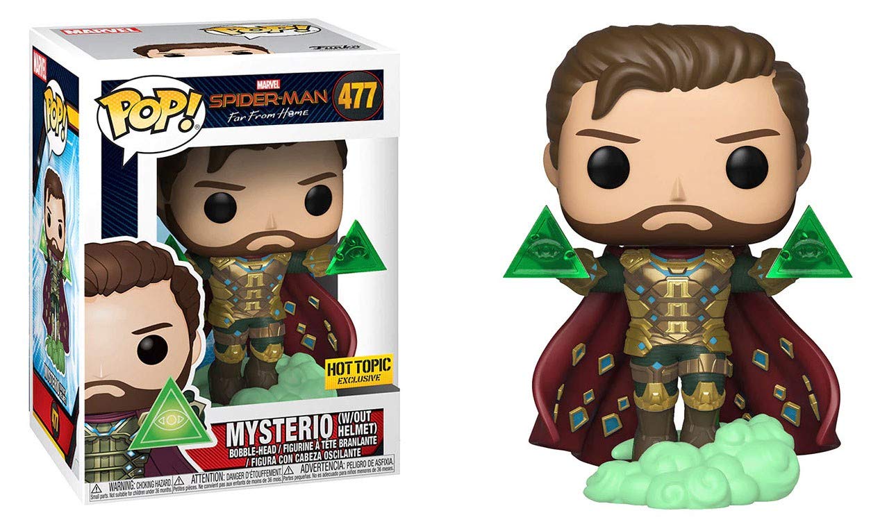 Funko Marvel Spider-Man: FAR from Home POP! Mysterio (W/Out Helmet) Vinyl Bobble-Head Exclusive #477