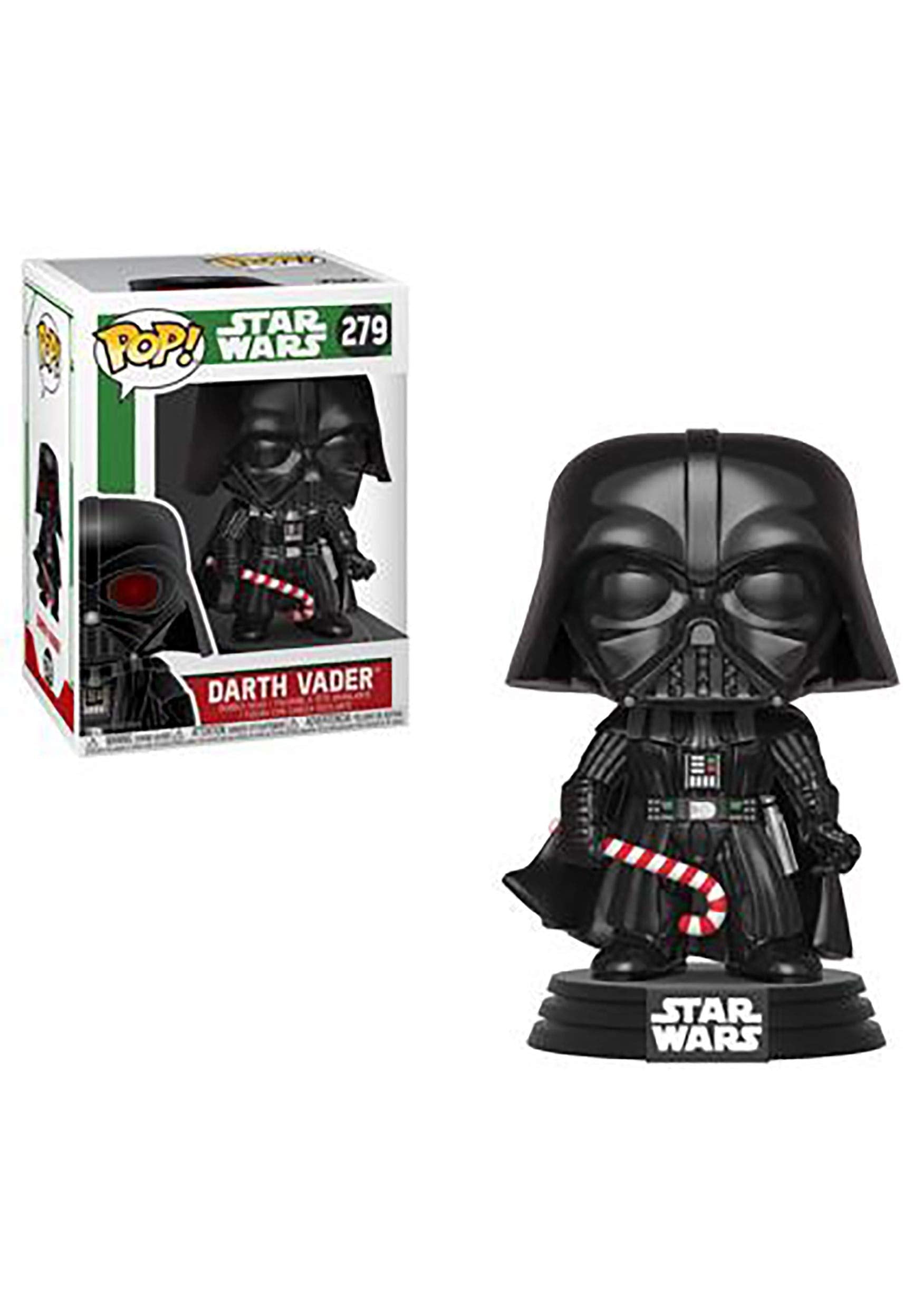 Funko Pop Star Wars: Holiday-Darth Vader with Candy Cane (Styles May Vary) Collectible Figure, Multicolor