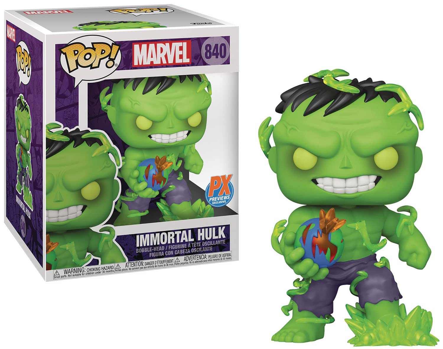 Funko Pop! Marvel Super Heroes: The Immortal Hulk 6" Deluxe Vinyl Figure, Multicolor