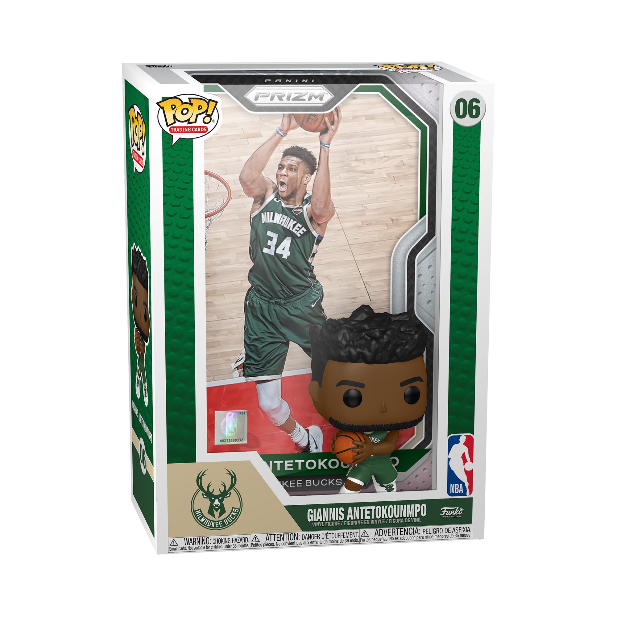Funko Pop! NBA Trading Cards: Giannis Antetokounmpo, Multicolor, 60523