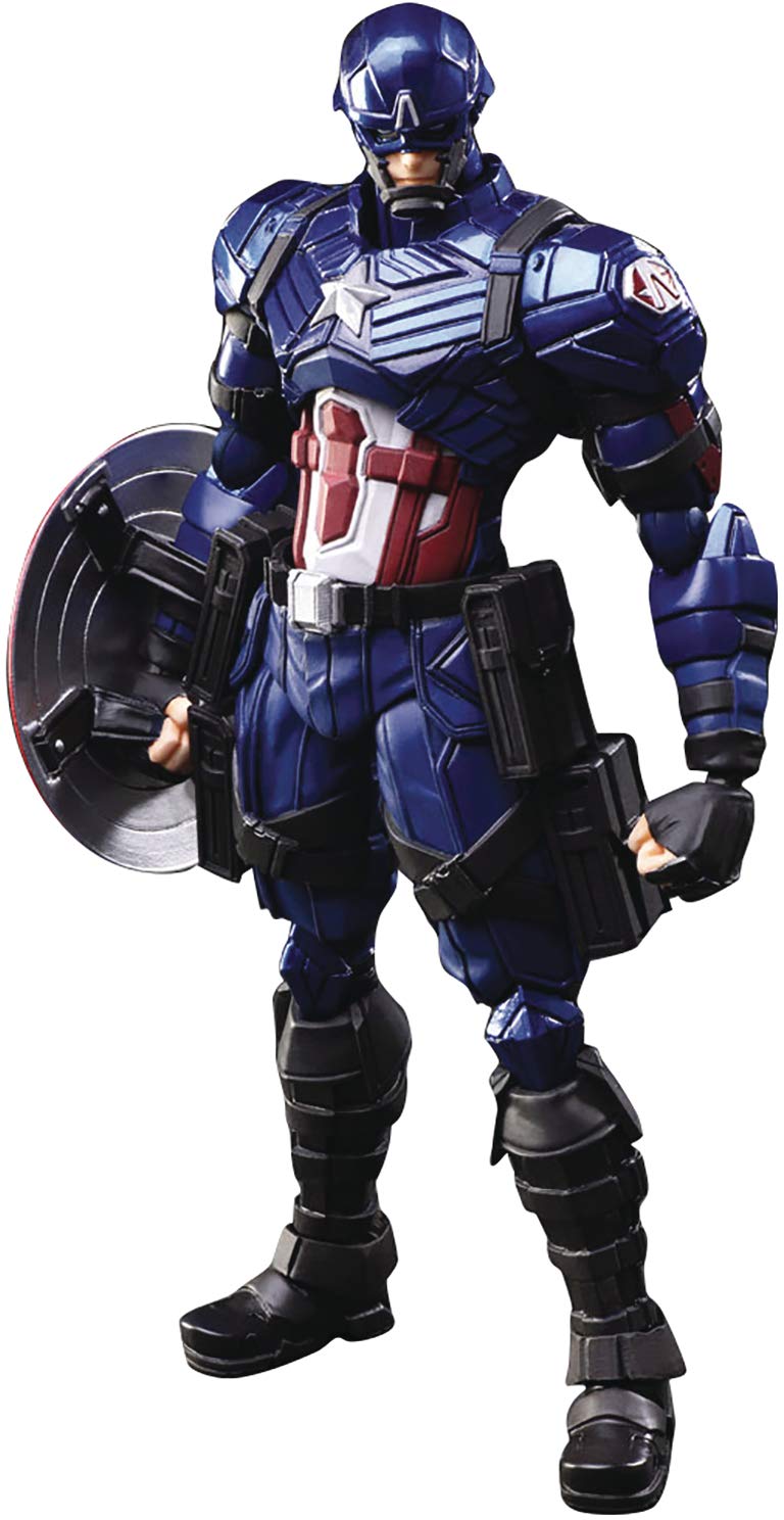 Square-Enix Marvel Universe Captain America Variant Bring Arts Action Figure, Multicolor