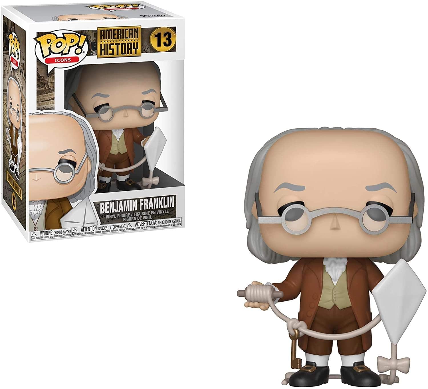 Funko Icons: History-Benjamin Franklin Action Figure, Multicolor