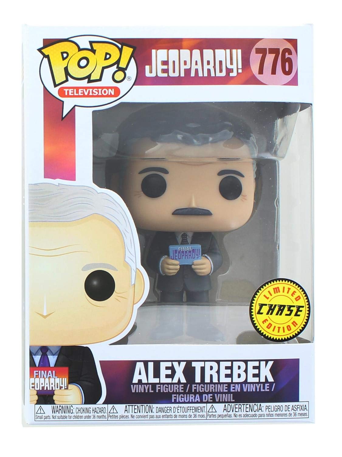 Funko Pop! TV: Jeopardy - Alex Trebek Limited Edition Chase Pop! Vinyl Figure (Includes Compatible Pop Box Protector Case)