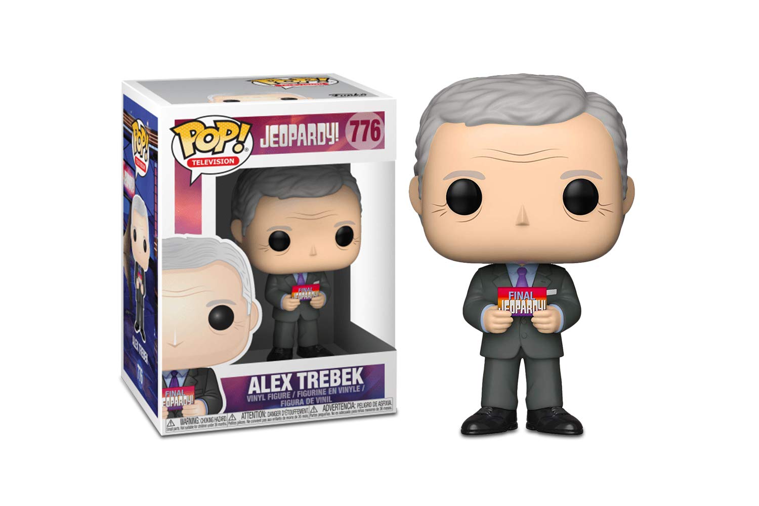 Funko 38598 Pop! TV: Jeopardy - Alex Trebek (Styles May Vary), Multicolor