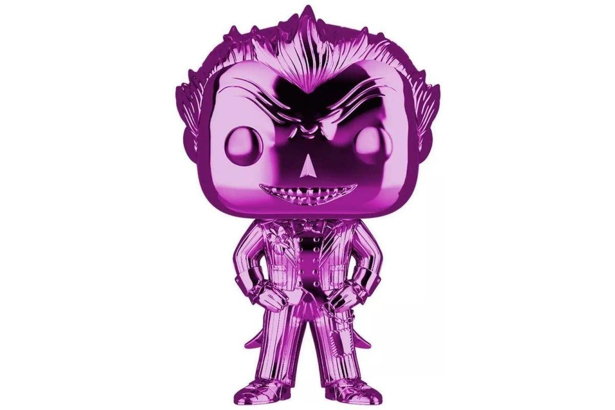 Pop DC Heroes 3.75 Inch Action Figure Batman Arkham Asylum - The Joker Purple Chrome #53