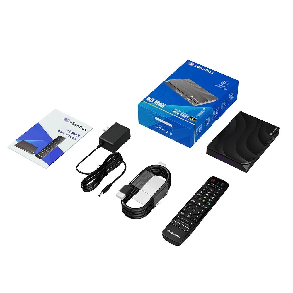 vSeeBox V6 MAX 8K HDR Android 14 Smart Media Player – 4GB RAM / 64GB Storage