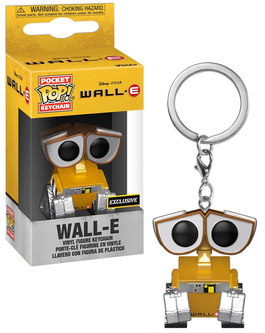Funko Pocket Pop! Keychain: Disney Pixar WALL-E (Metallic) Exclusive Vinyl Keychain