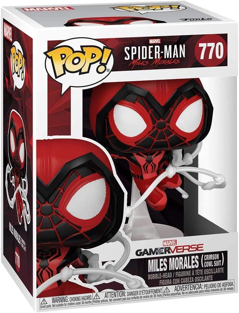 Spider-Man Miles Morales Crimson Cowl Suit Pop # 770 Marvel Gamerverse Vinyl Figure (Bundled with EcoTek Protector to Protect Display Box)