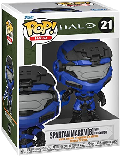 Funko Pop! Games: Halo Infinite - Mark V [B] with Blue Energy Sword with Chase (Styles May Vary), Multicolor, 59336