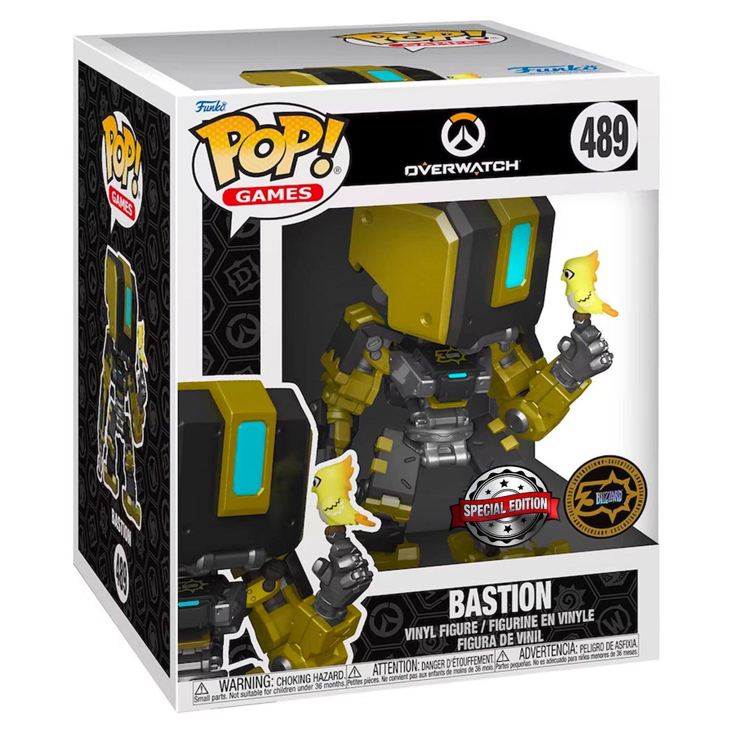 Funko Pop! Overwatch: Bastion (Gold) (Blizzard 30th) 6'' Super Pop Figure
