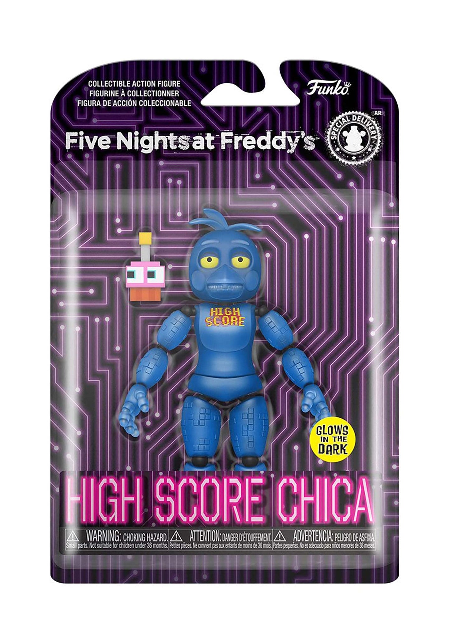 Funko Pop! Action Figure: Five Nights at Freddy's - High Score Chica (Glow in The Dark), Multicolor, 59683