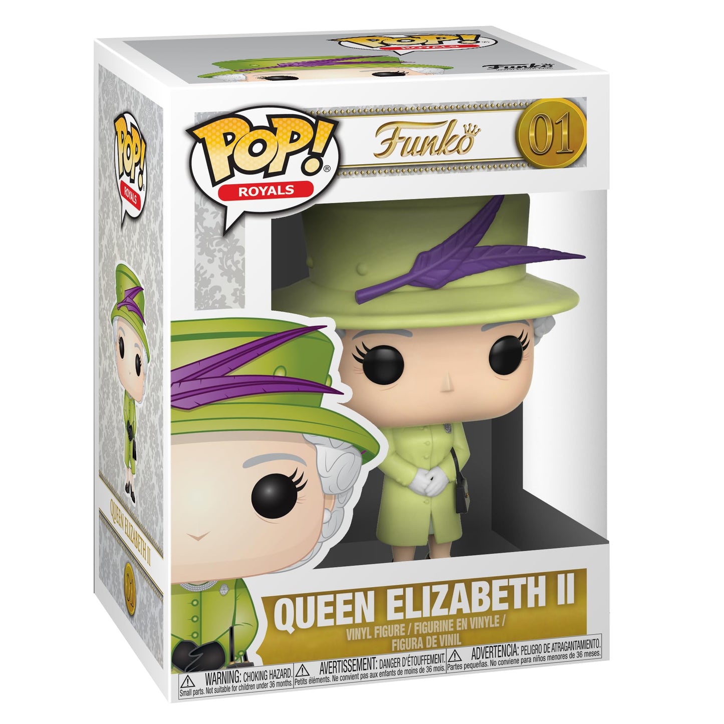 Funko Pop Royals-Queen Elizabeth II Action Figures, Multicolor