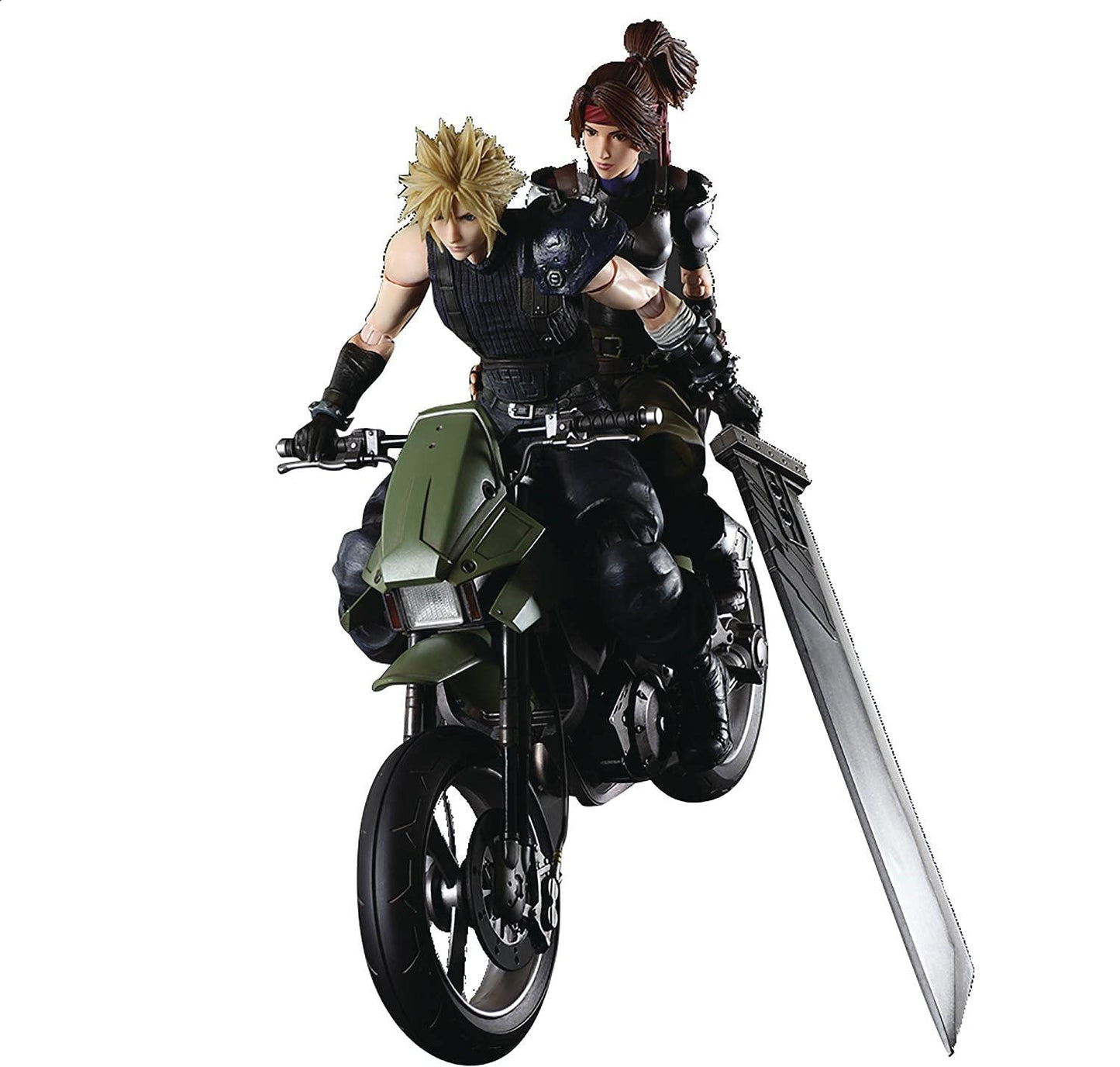 Final Fantasy VII Remake: Cloud Strife, Jessie and Motorcycle Play Arts Kai Action Figure Set