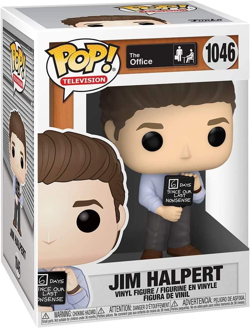 Funko Pop! TV: The Office - Jim with Nonsense Sign, Multicolor, 3.75 inches