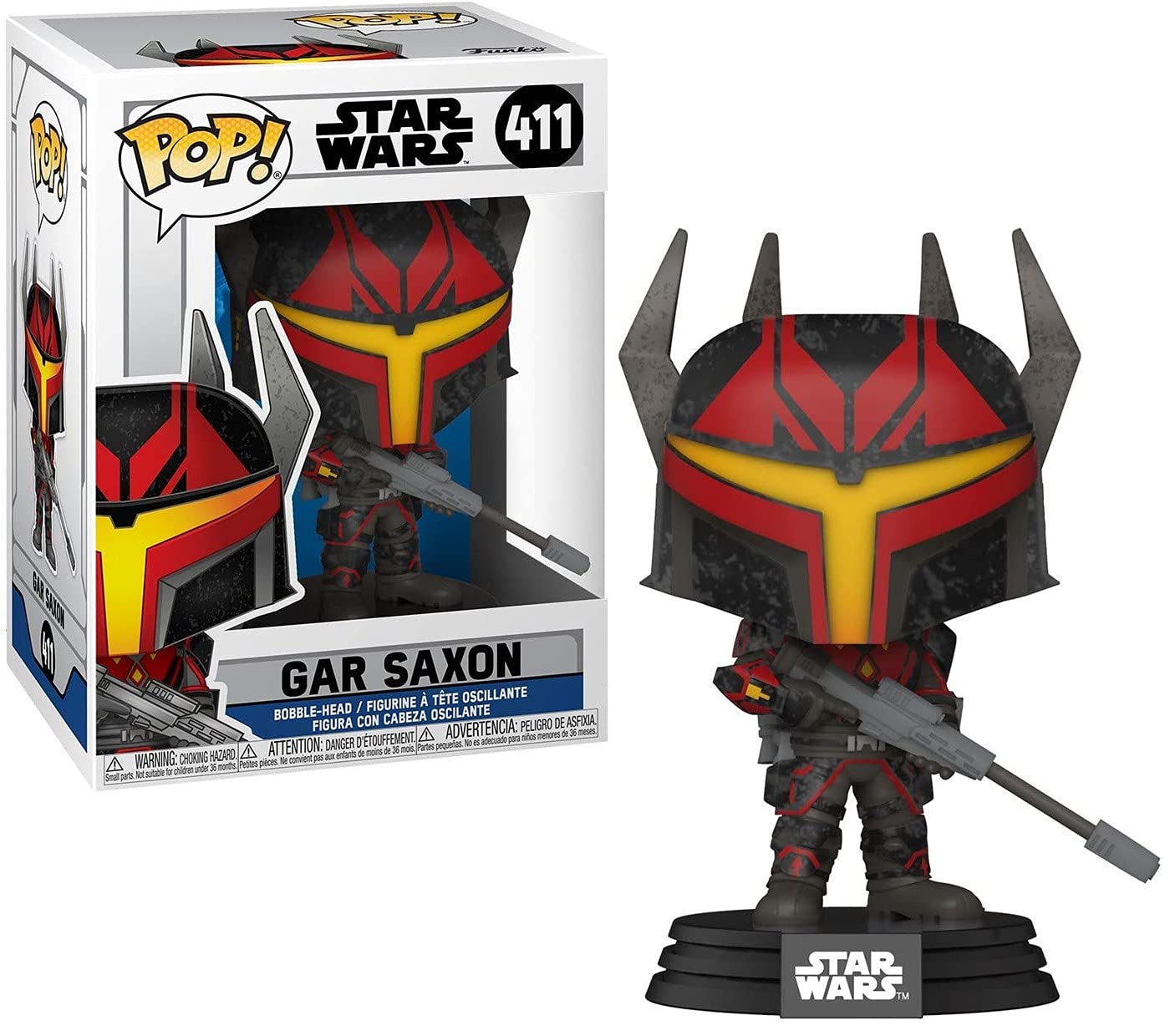 Funko Pop! Star Wars: Clone Wars - Gar Saxon Vinyl Figure, Multicolor