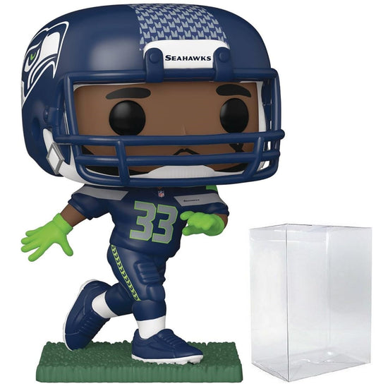POP Football: Seahawks - Jamal Adams Funko Vinyl Figure (Bundled with Compatible Box Protector Case), Multicolor, 3.75 inches
