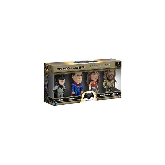 Funko Wacky Wobbler Batman Vs Superman, Mini Action Figure, 4-Pack