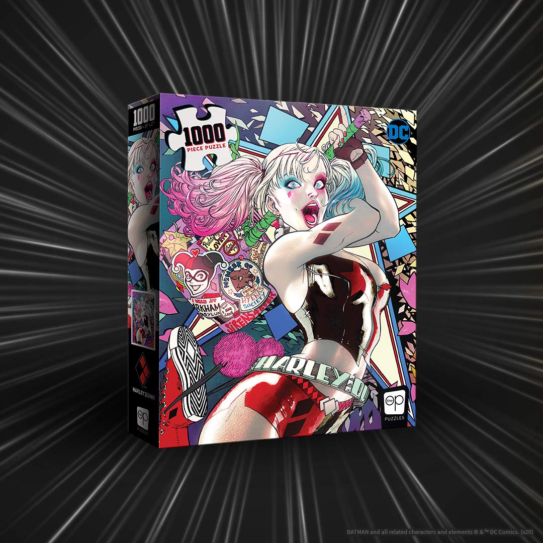 USAOPOLY Harley Quinn Die Laughing 1000 Piece Jigsaw Puzzle