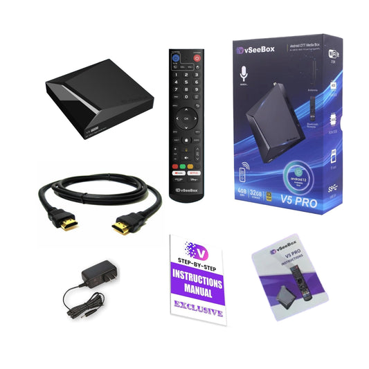 Octastream Elite Max 2025 New TV Box Streaming Media Players - 4+32GB Bluetooth Remote Control