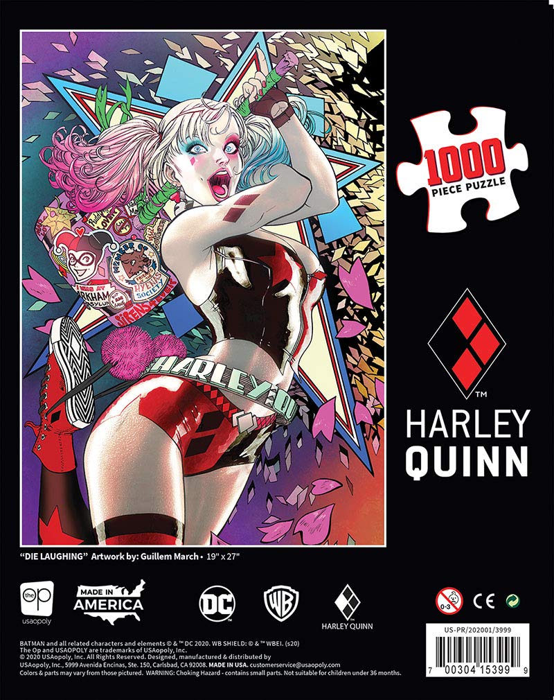USAOPOLY Harley Quinn Die Laughing 1000 Piece Jigsaw Puzzle