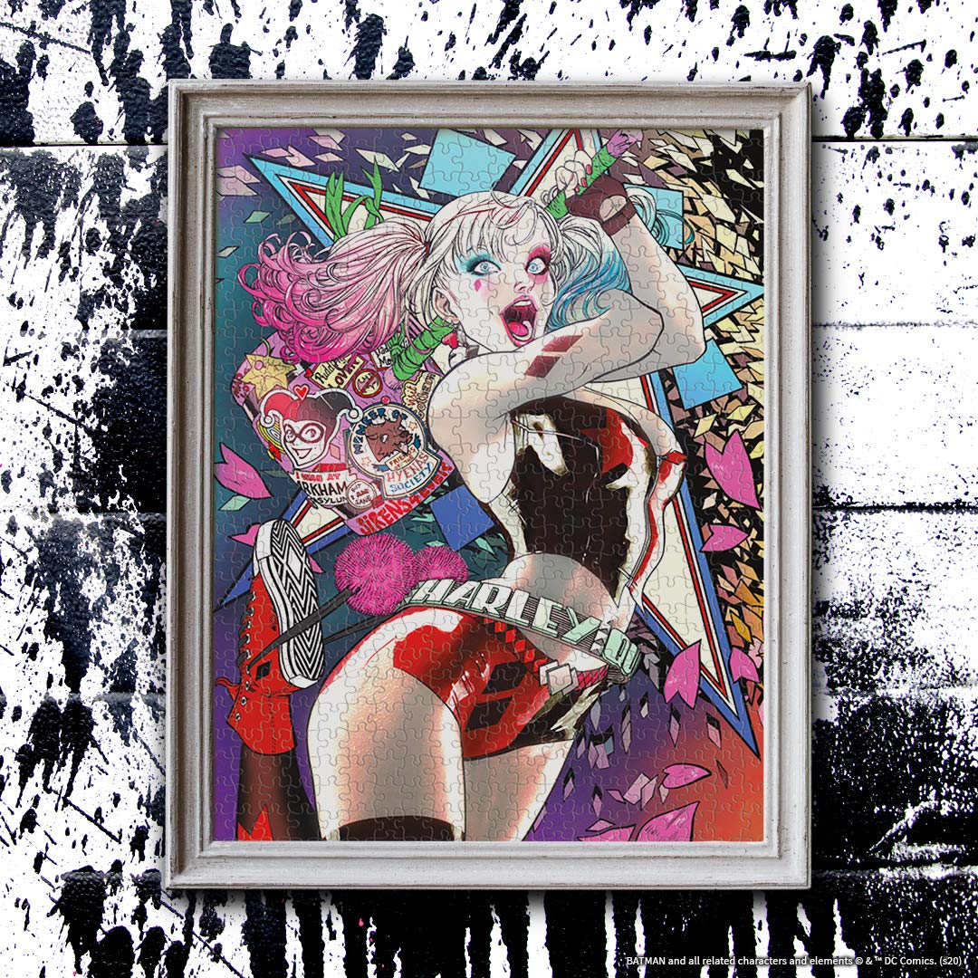 USAOPOLY Harley Quinn Die Laughing 1000 Piece Jigsaw Puzzle