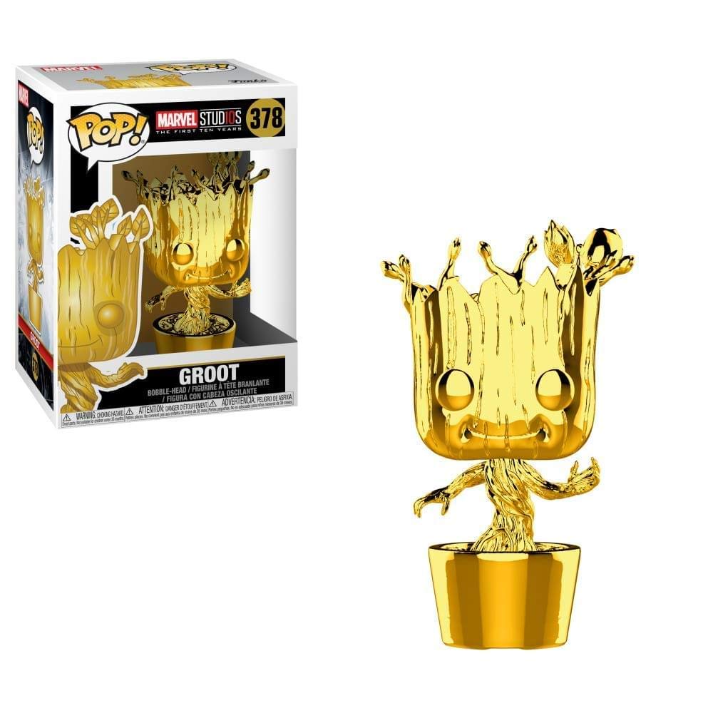 FUNKO POP! MARVEL: Marvel Studio's 10th Anniversary - Groot (Chrome)