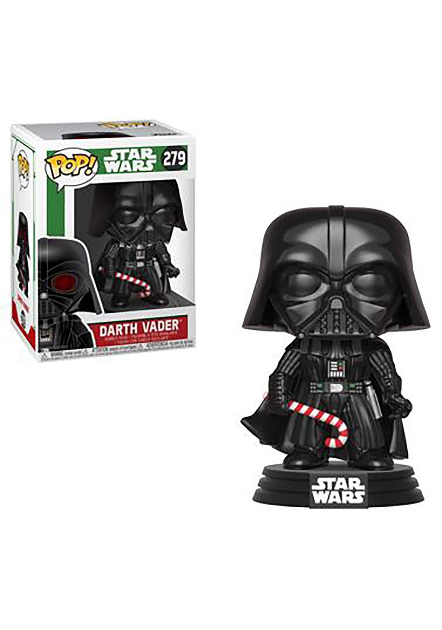 Funko Pop Star Wars: Holiday-Darth Vader with Candy Cane (Styles May Vary) Collectible Figure, Multicolor