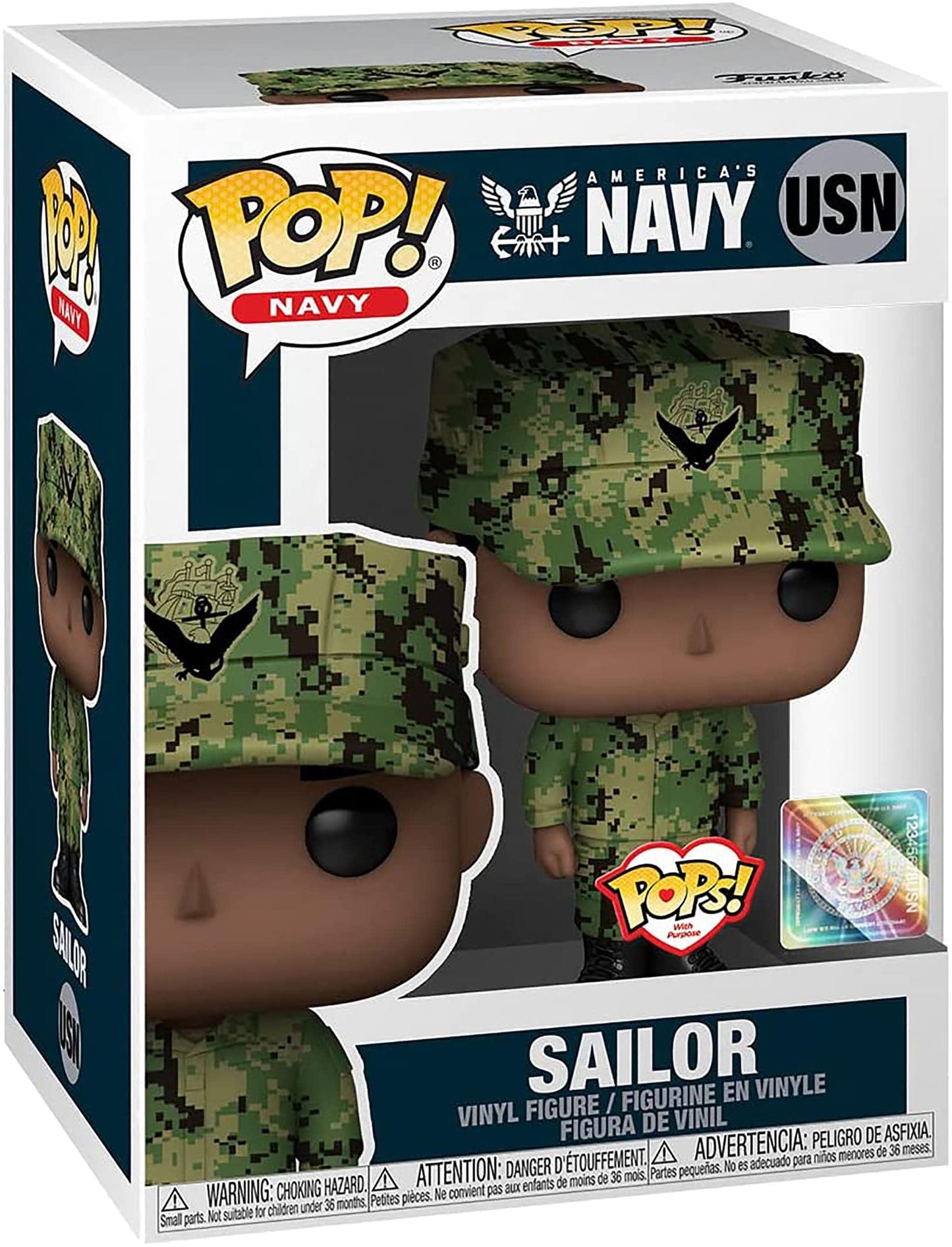 Funko Pop! Pops with Purpose: Military Navy - Male Multicolor 46739