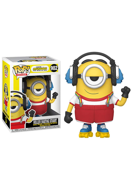 Funko Pop! Movies: Minions: The Rise of Gru: Roller Skating Stuart 10'' Super Size Pop Figure