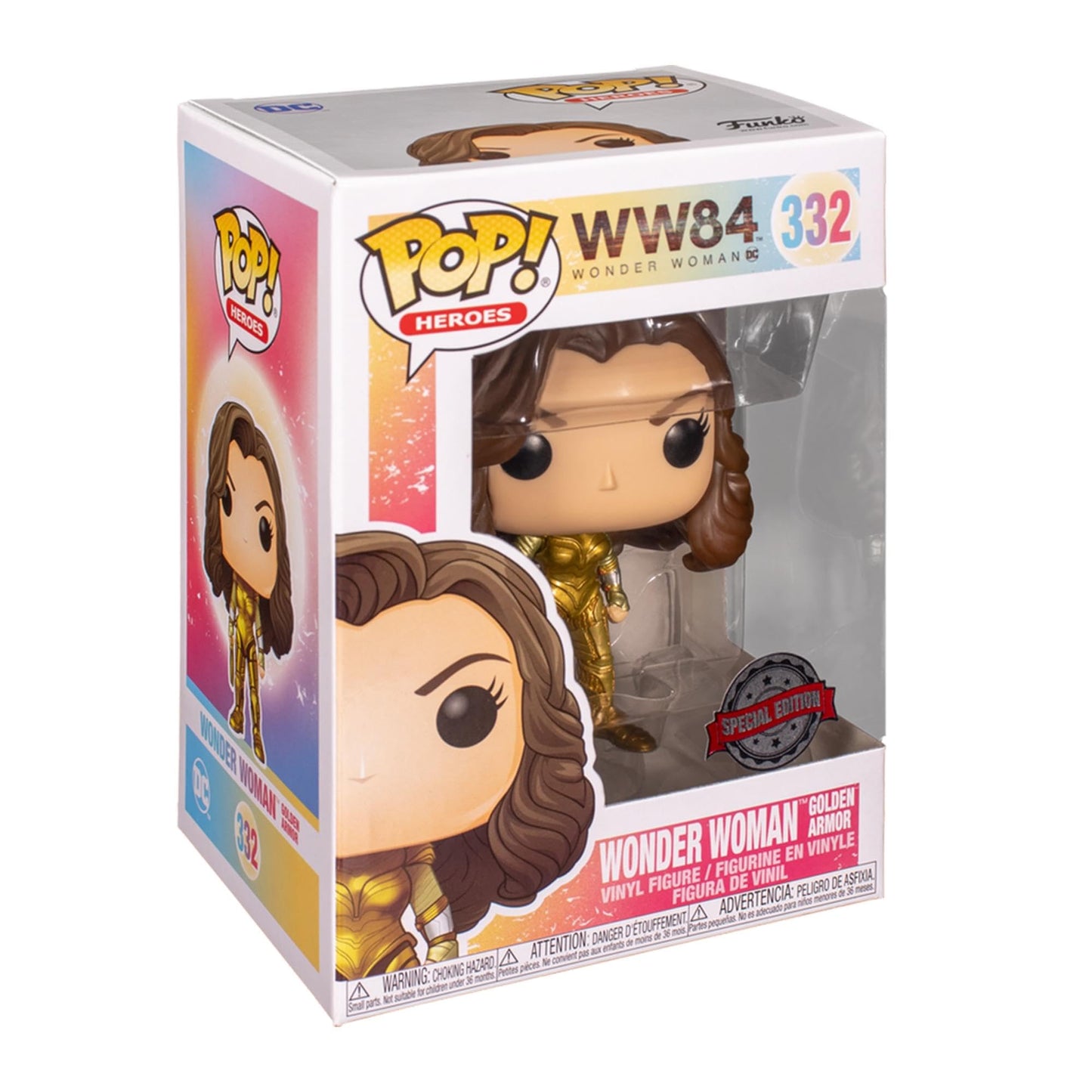 Funko Pop! Heroes: DC's Wonder Woman 1984 - Wonder Woman with Golden Armor (Metallic) Vinyl Figure, Amazon Exclusive