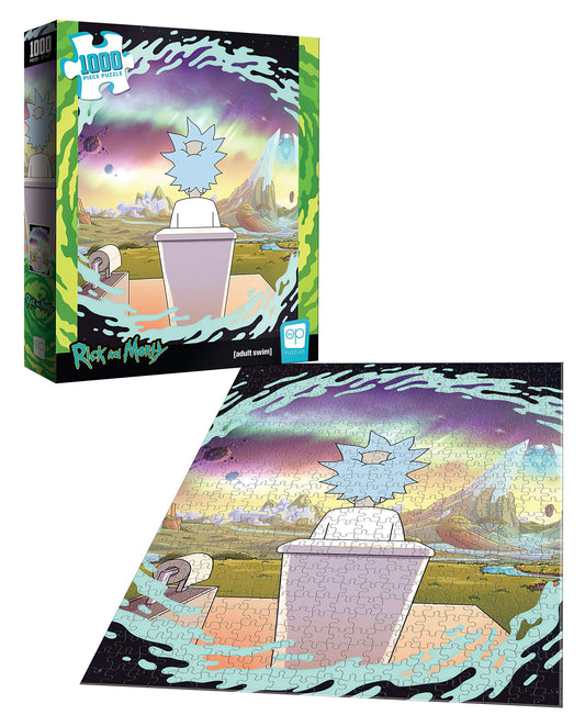 USAOPOLY Rick and Morty Shy Pooper 1000 Piece Jigsaw Puzzle Officially Licensed Rick & Morty Merchandise Collectible Puzzle Featuring Rick Sanchez Rick and Morty Artwork