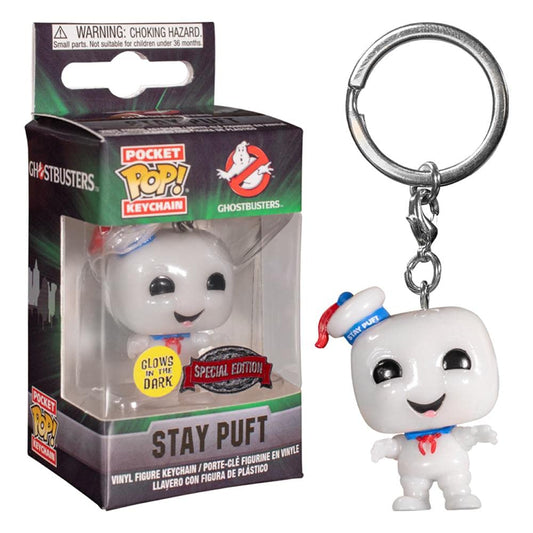 Funko POP! Key Chain: Ghostbusters - Stay Puft Pocket Pop (GITD) (Special Edition)