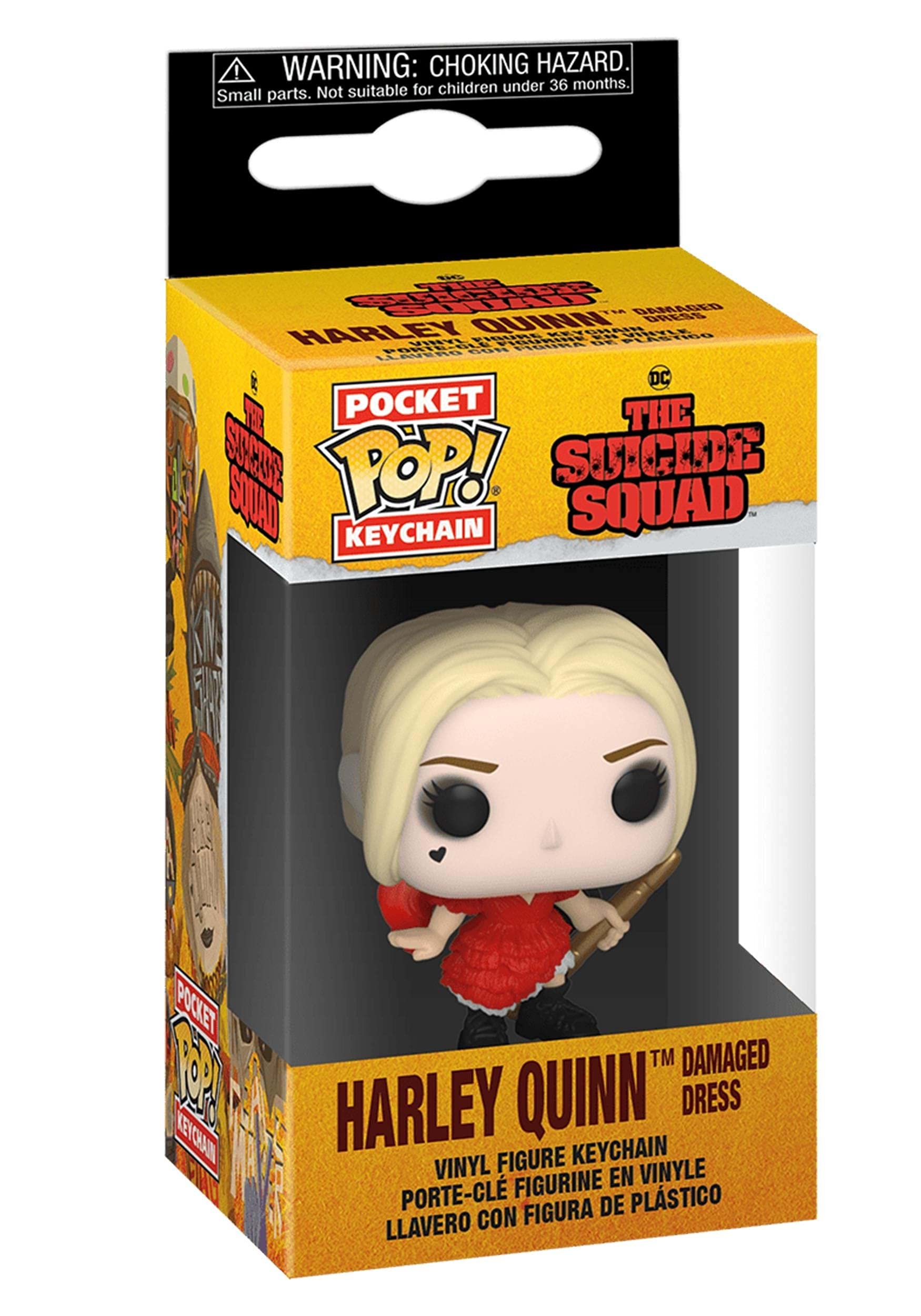 Funko Pop! Keychain: The Suicide Squad - Harley (Damaged Dress) Multicolor