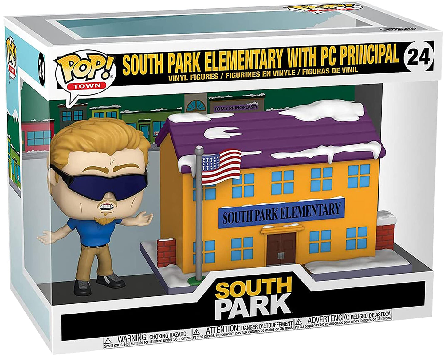 Funko Pop! Town: South Park - South Park Elementary with PC Principal Multicolor