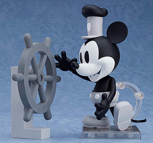 Good Smile Steamboat Willie: Mickey Mouse (1928 Black & White Version) Nendoroid Action Figure, Multicolor