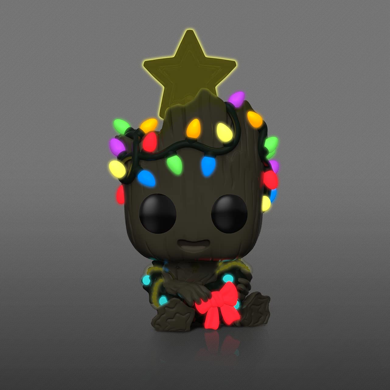 Funko POP! Marvel Holiday Groot with Lights (Glow in The Dark), Exclusive, Multicolor, 3.75 inches