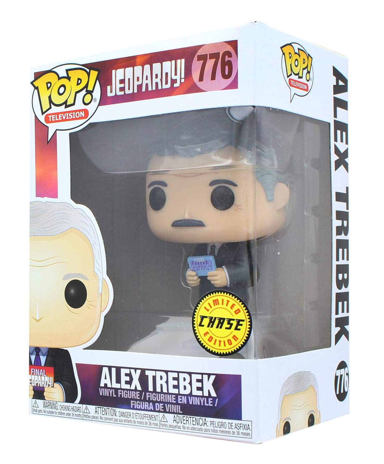 Funko Pop! TV: Jeopardy - Alex Trebek Limited Edition Chase Pop! Vinyl Figure (Includes Compatible Pop Box Protector Case)