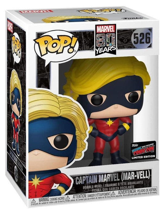 Marvel 80TH - POP Funko Vinyl Figure 526 Captain (MAR-Vell) NYCC 2019 Convention Exclusives
