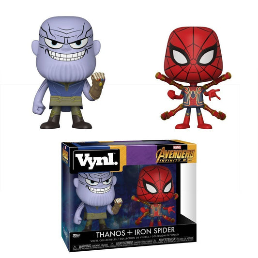 Funko Vynl Marvel: Avengers Infinity War-Thanos and Iron Spider Collectible Figure, Multicolor