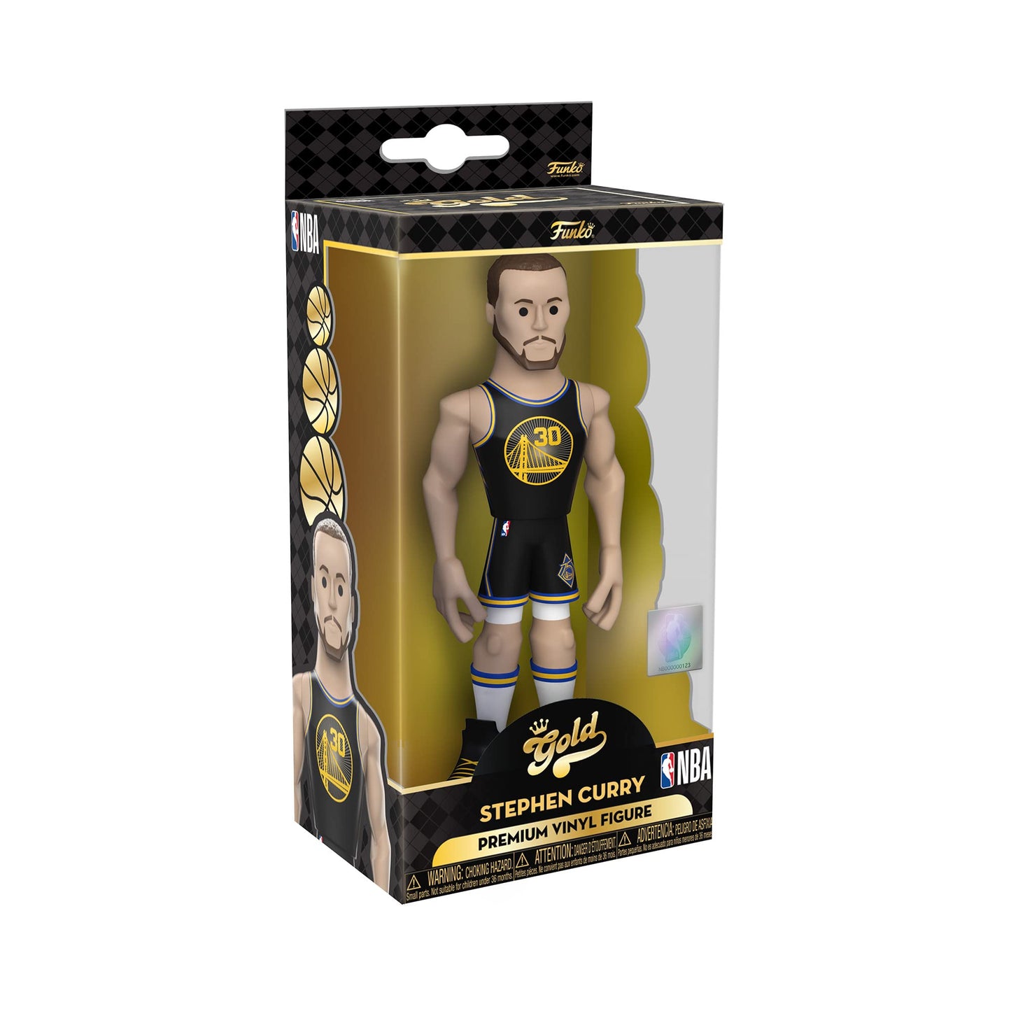 Funko Pop! Gold NBA: Warriors - Steph Curry (City) 5" with Chase (Styles May Vary), Multicolor, 59382