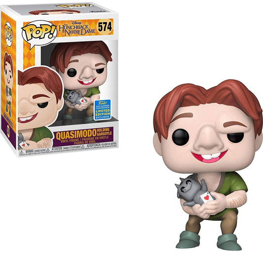 Funko Pop Hunchback of Notre Dame Quasimodo Holding Gargoyle SDCC Shared Sticker Exclusive