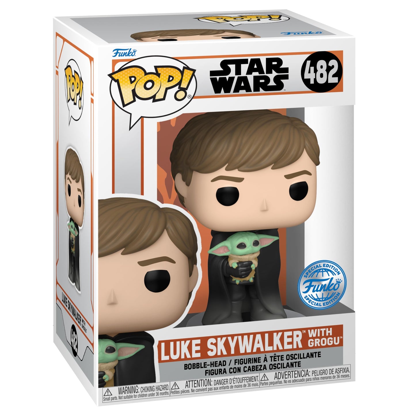 Funko POP! & Tee: Mandalorian - Luke Skywalker with Grogu (The Child, Baby Yoda)