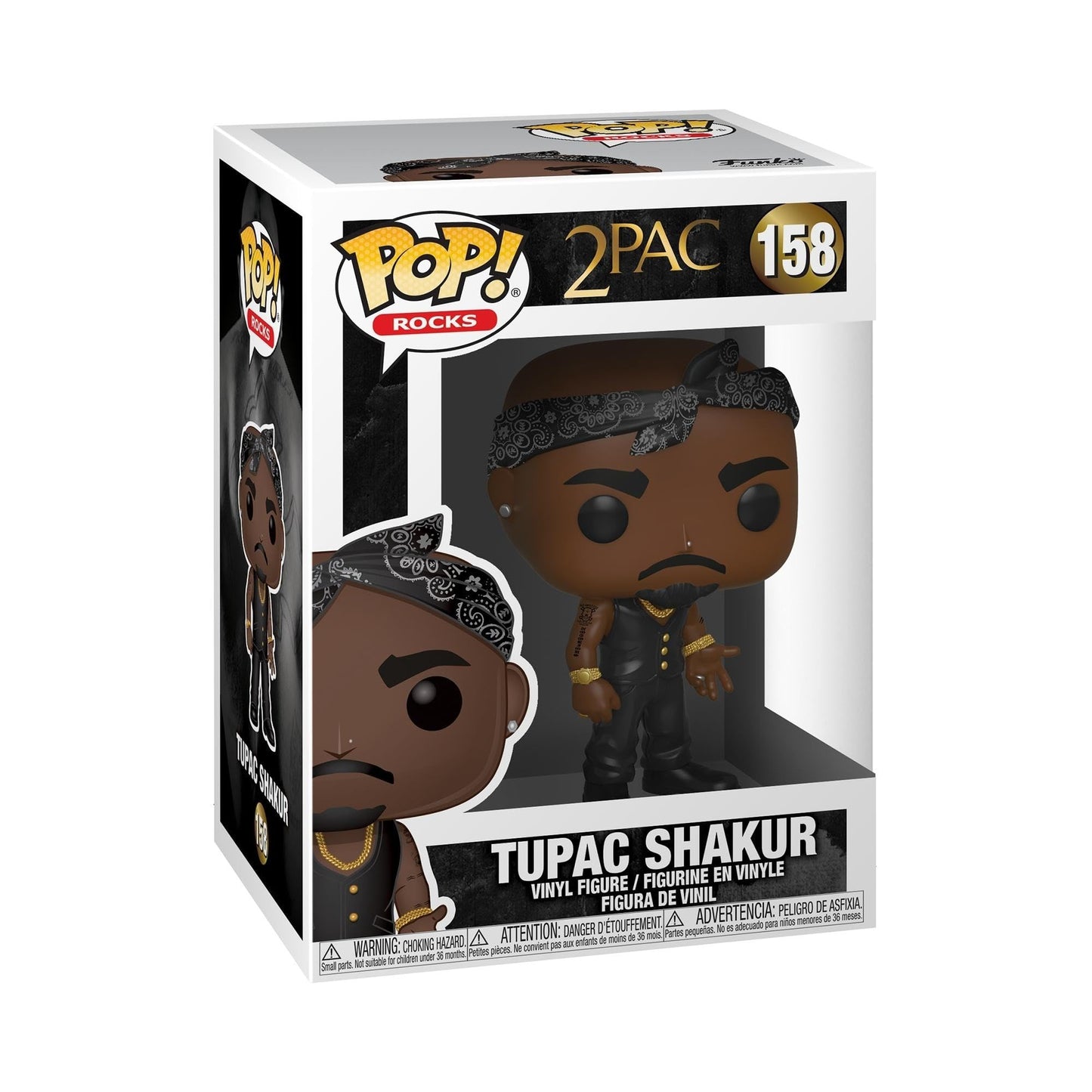 Funko Pop! Rocks: Tupac - Vest with Bandana - Collectable Vinyl Figure - Gift Idea - Official Merchandise - Toys for Kids & Adults - Music Fans - Model Figure for Collectors and Display