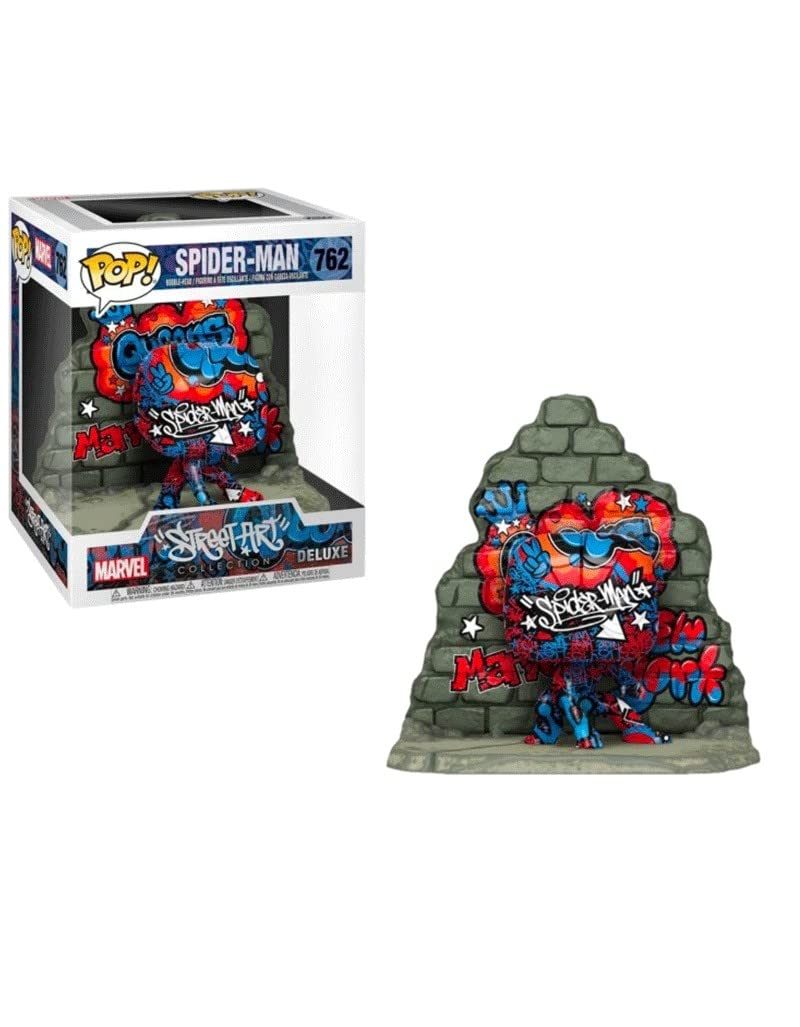 Funko Marvel - Pop Vinyl Figure Deluxe 762 Spiderman (Graffiti Deco) 15 cm