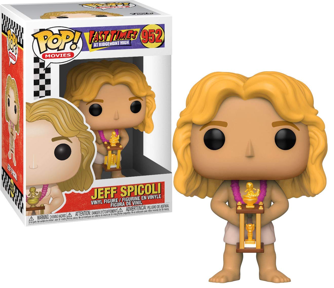 Pop Fast Times at Ridgemont High Jeff Spicoli with Trophy Vinyl Figure