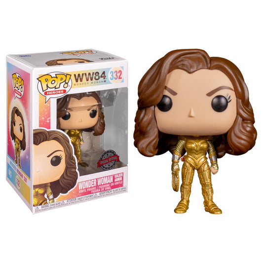 Funko Pop! Heroes: DC's Wonder Woman 1984 - Wonder Woman with Golden Armor (Metallic) Vinyl Figure, Amazon Exclusive