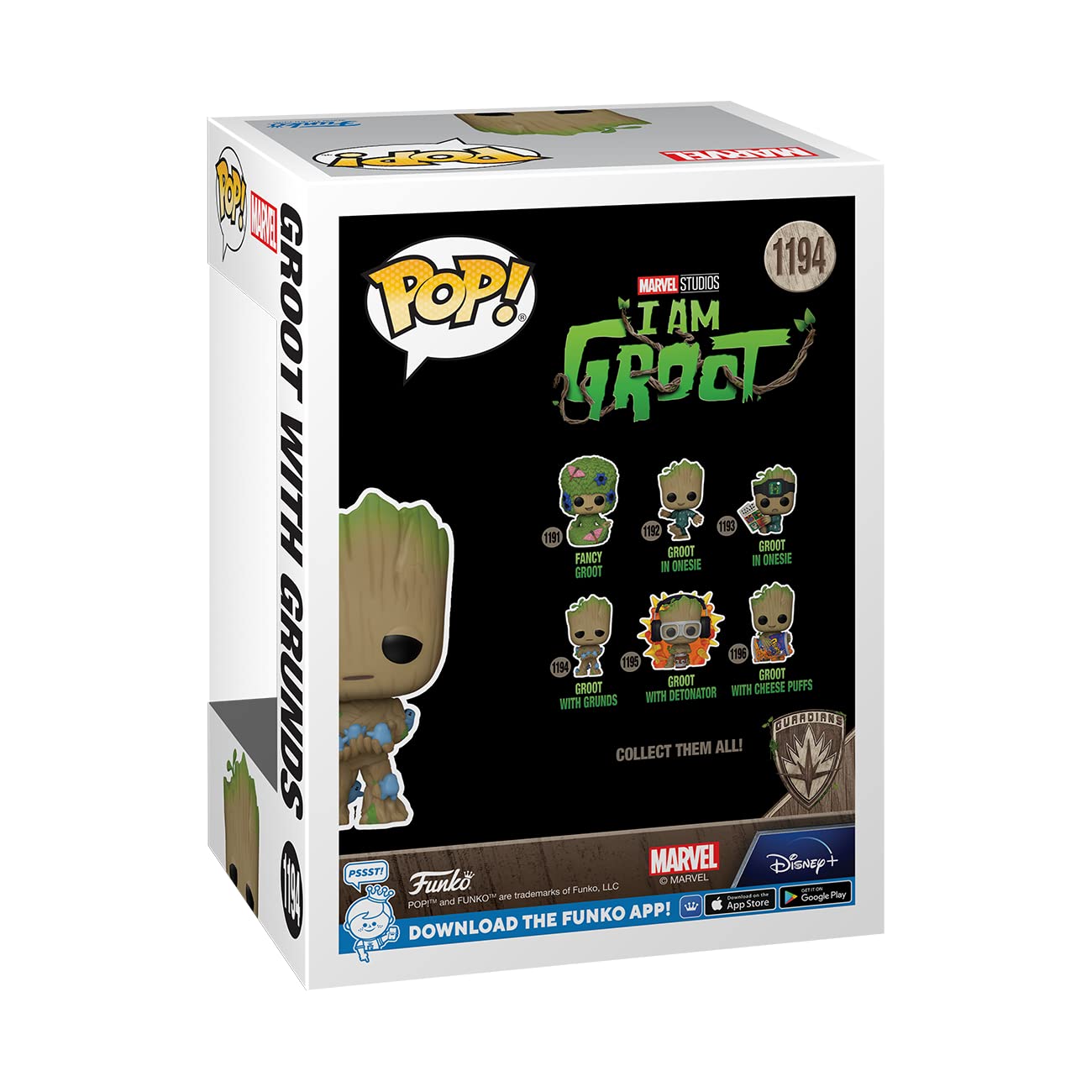 Funko POP! Marvel: I Am Groot - Groot with Grunds