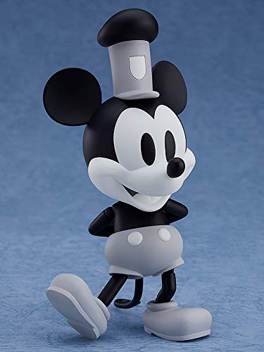 Good Smile Steamboat Willie: Mickey Mouse (1928 Black & White Version) Nendoroid Action Figure, Multicolor