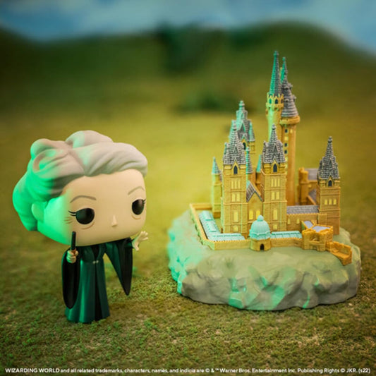 Funko Pop! Town: Harry Potter: Chamber of Secrets 20th Anniversary - Minerva with Hogwarts, Multicolor (65655)