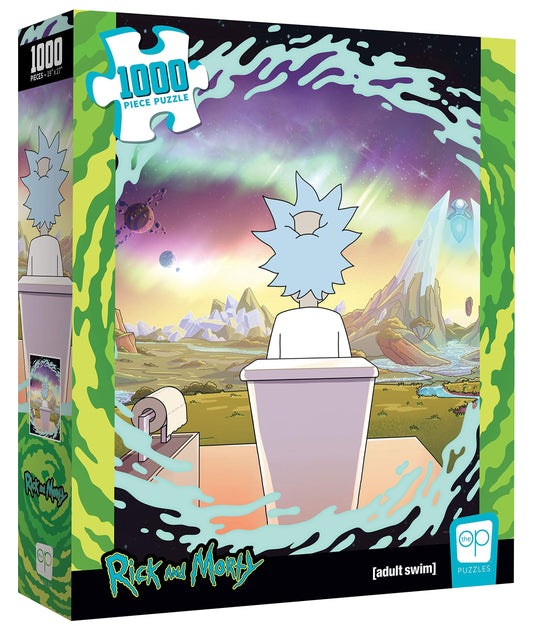 USAOPOLY Rick and Morty Shy Pooper 1000 Piece Jigsaw Puzzle Officially Licensed Rick & Morty Merchandise Collectible Puzzle Featuring Rick Sanchez Rick and Morty Artwork